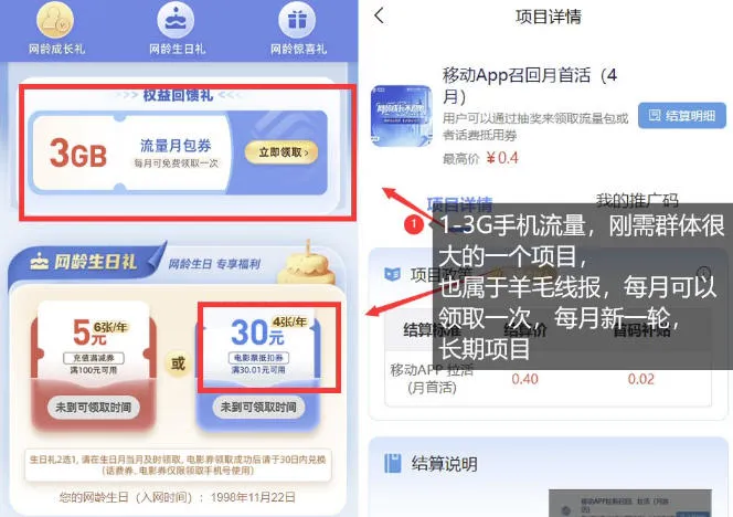 手机流量领取推广_每月一轮，刚需类的长期项目-706资源网
