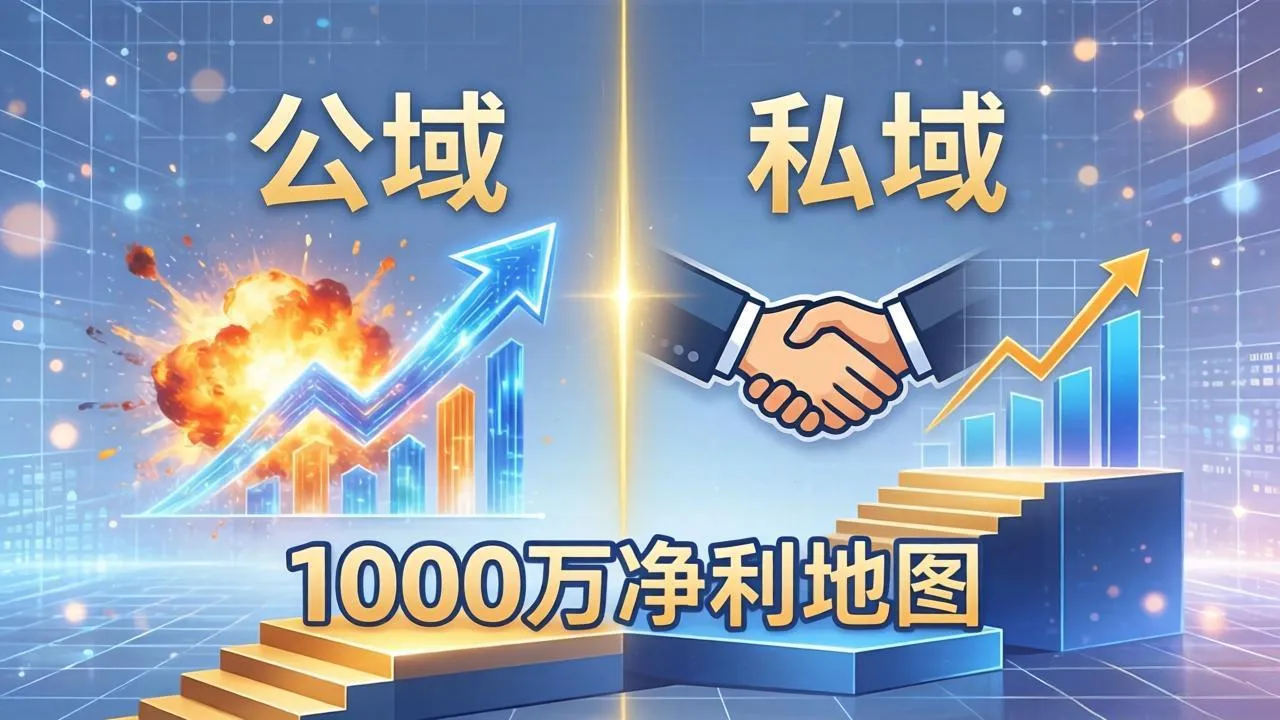 公域玩命出爆款，私域悄悄做成交：这套AI内训课，2026给你打通1000万净利的地图-706资源网