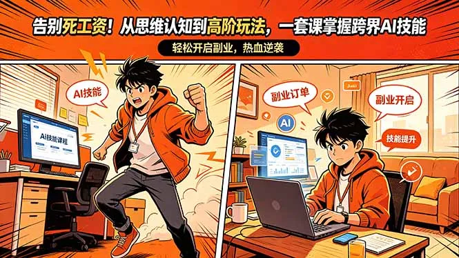 告别死工资！从思维认知到高阶玩法，一套课掌握跨界AI技能，轻松开启副业-706资源网