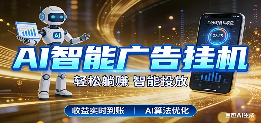 智能广告挂机新时代，利用碎片化时间实现稳定被动收益，AI帮你持续盈利-706资源网