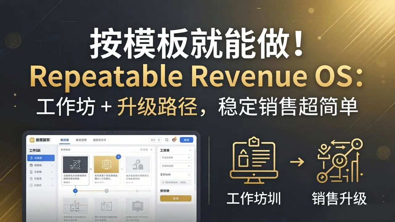 按模板就能做！Repeatable Revenue OS：工作坊 + 升级路径，稳定销售超简单-706资源网