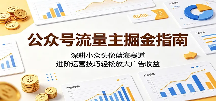 公众号流量主掘金指南:深耕小众头像蓝海赛道,进阶运营技巧轻松放大广告收益-706资源网
