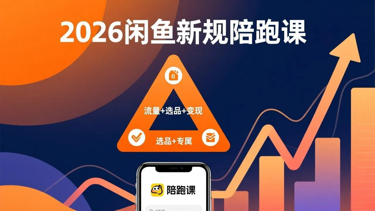 2026闲鱼高阶陪跑课全新上线，带你吃透新规玩转选品流量，从零搭建稳定变现盈利体系-706资源网