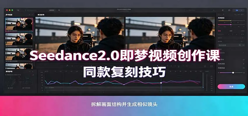 Seedance2.0即梦视频创作课：剧本式视频制作，同款复刻技巧，多行业案例落地教学-706资源网