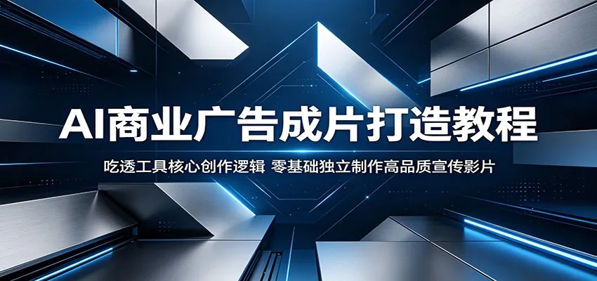 AI商业广告成片打造教程:吃透工具核心创作逻辑,零基础独立制作高品质宣传影片-706资源网
