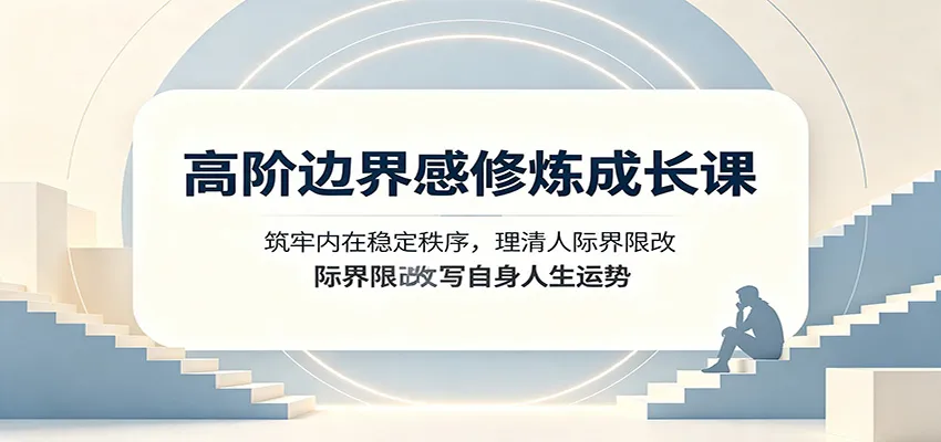 高阶边界感修炼成长课：筑牢内在稳定秩序，理清人际界限改写自身人生运势-706资源网