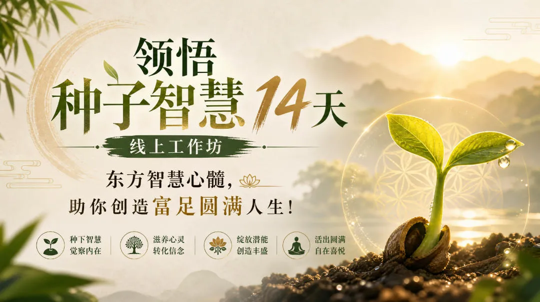 鹿大米领悟种子智慧14天线上工作坊，东方智慧心髓，助你创造富足圆满人生！-706资源网
