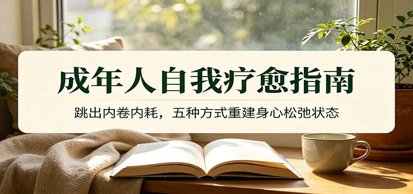 成年人自我疗愈指南：跳出内卷内耗，五种方式重建身心松弛状态-706资源网