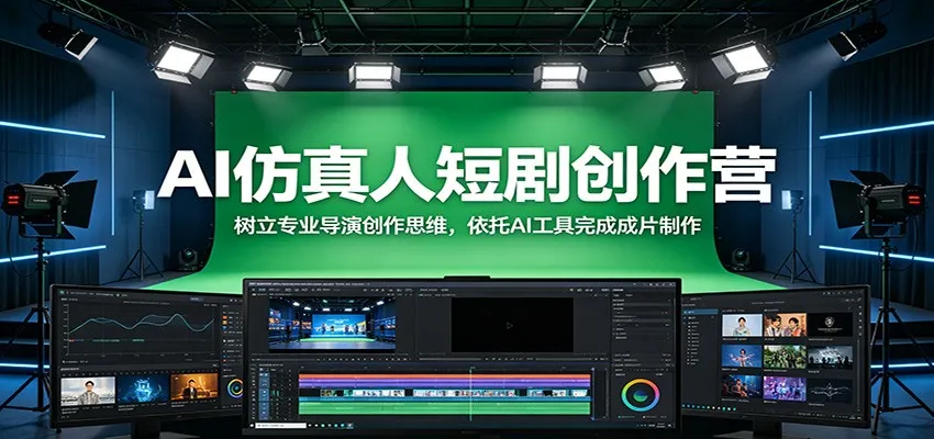 AI仿真人短剧创作营：树立专业导演创作思维，依托AI工具完成成片制作-706资源网