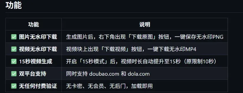 豆包生成15秒视频——浏览器插件，开源免费，纯净无验证，无需任何激活码-706资源网