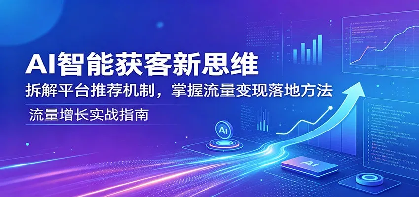 AI智能获客新思维：拆解平台推荐机制，掌握流量变现落地方法-706资源网