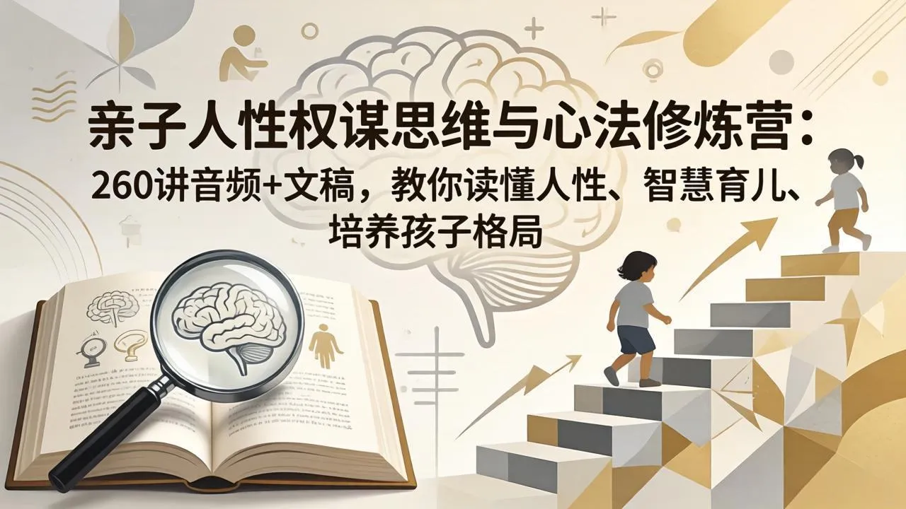 亲子人性权谋思维与心法修炼营：260讲音频+文稿，教你读懂人性、智慧育儿、培养孩子格局-706资源网