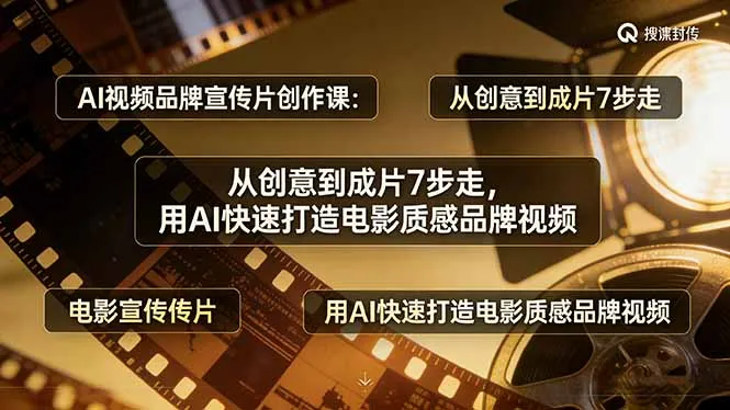 AI视频品牌宣传片创作课：从创意到成片7步走，用AI快速打造电影质感品牌视频-706资源网