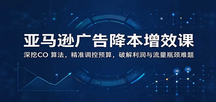 亚马逊广告降本增效课：深挖CO 算法，精准调控预算，破解利润与流量瓶颈难题-706资源网