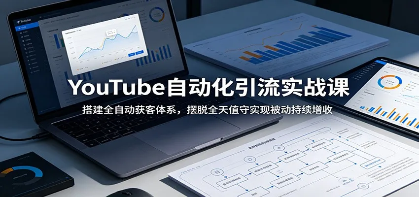 YouTube自动化引流实战课：搭建全自动获客体系，摆脱全天值守实现被动持续增收-706资源网