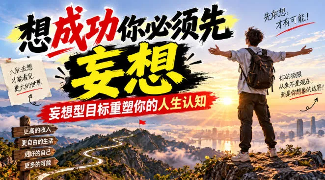 付费文章：想成功你必须先妄想，妄想型目标重塑你的人生认知-706资源网