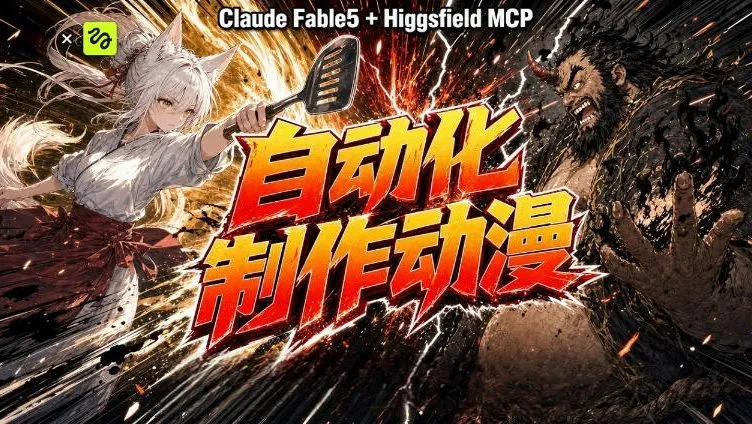 AI自动化动漫制作!Claude Fable 5接入Higgsfield MCP,直接生成完整创意内容