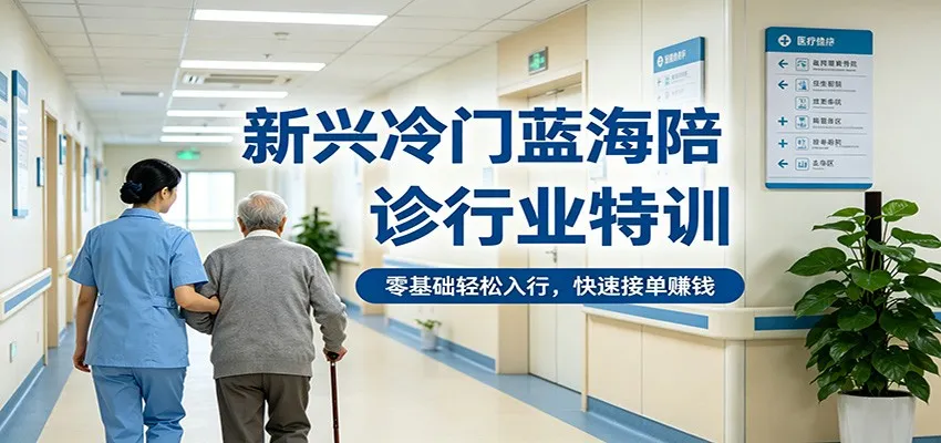 新兴冷门蓝海陪诊行业特训，零基础轻松入行，快速接单赚钱-706资源网