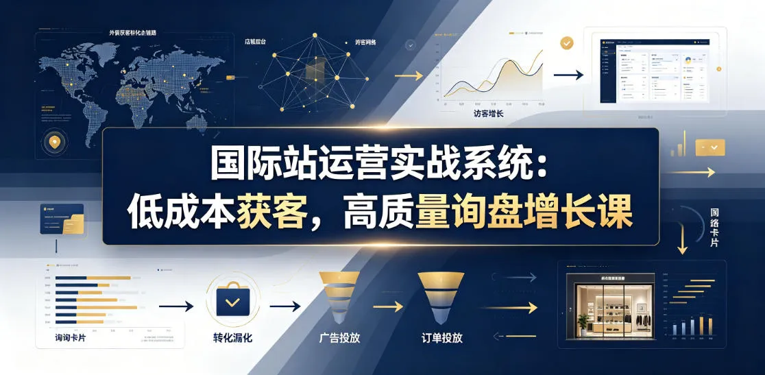 国际站运营实战系统：低成本获客，高质量询盘增长课(更新26年)-706资源网