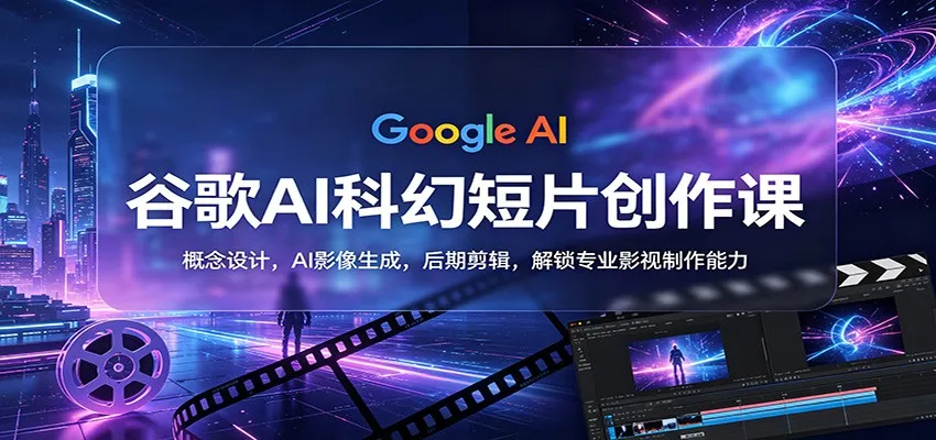 谷歌AI科幻短片创作课：概念设计，AI影像生成，后期剪辑，解锁专业影视制作能力-706资源网