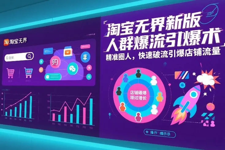 淘宝无界新版人群爆流引爆术，精准圈人，快速破流引爆店铺流量-706资源网