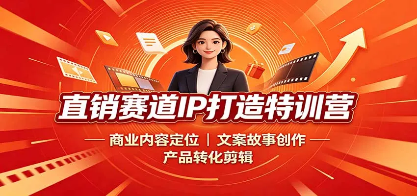 直销赛道IP打造特训营：商业内容定位，文案故事创作，产品转化剪辑-706资源网