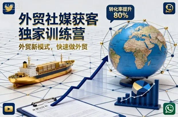 外贸社媒获客独家训练营，外贸新模式，快速做外贸(更新26年3月)-706资源网