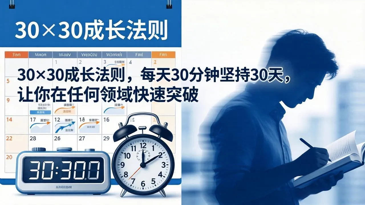 付费文章：30×30成长法则，每天30分钟坚持30天，让你在任何领域快速突破-706资源网