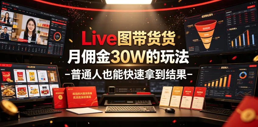 Live图带货月佣金30W的玩法-普通人也能快速拿到结果-706资源网