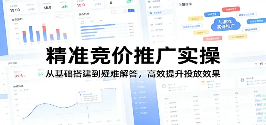 精准竞价推广实操：从基础搭建到疑难解答，高效提升投放效果-706资源网
