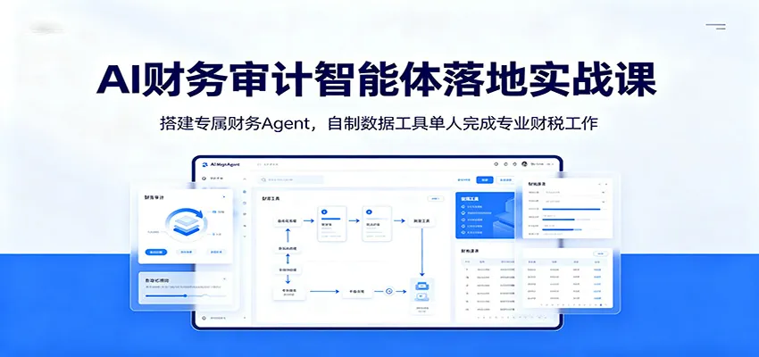 AI财务审计智能体落地实战课：搭建专属财务Agent，自制数据工具单人完成专业财税工作-706资源网