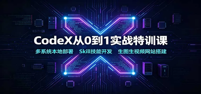 CodeX从0到1实战特训课：多系统本地部署，Skill技能开发，生图生视频网站搭建-706资源网