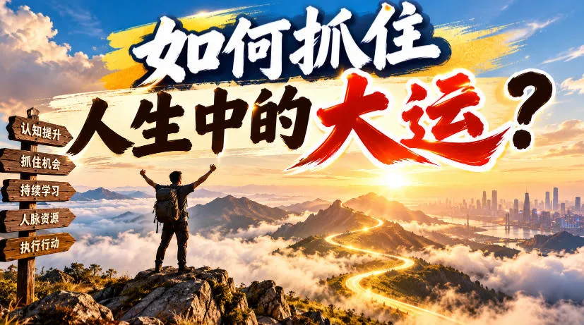 某公众号付费文章：如何抓住人生中的大运？-706资源网