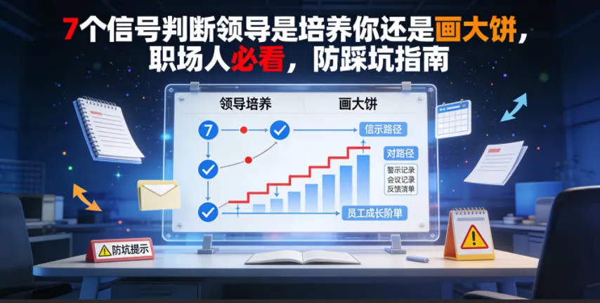 付费文章：7个信号判断领导是培养你还是画大饼，职场人必看，防踩坑指南-706资源网