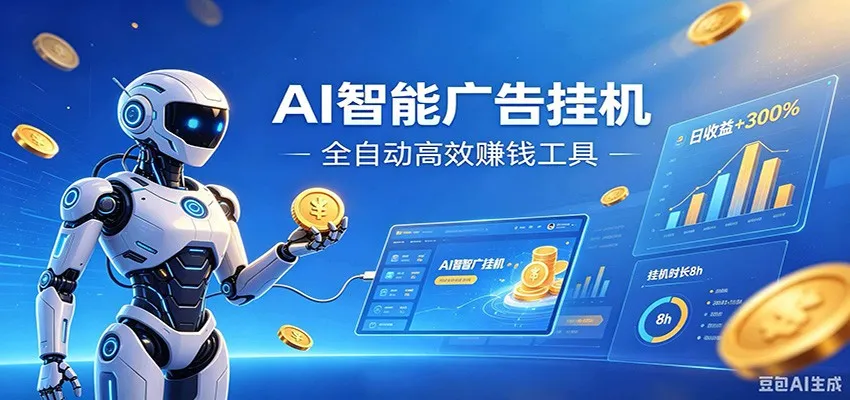 AI智能广告挂机，小白轻松上手，在家自动赚收益-706资源网