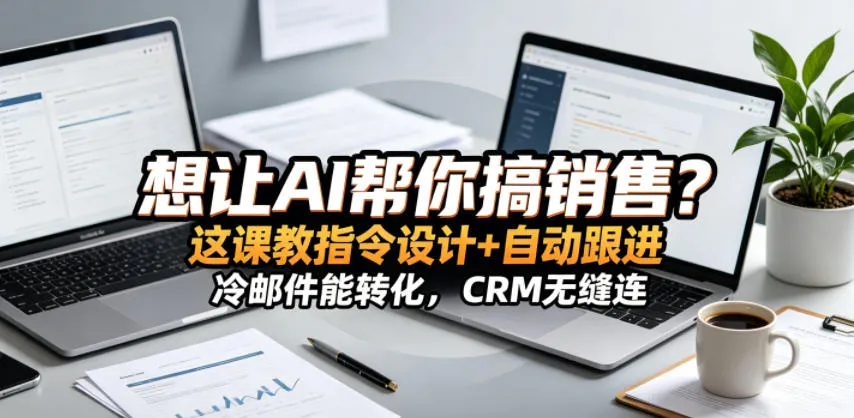 想让AI帮你搞销售？这课教指令设计+自动跟进，冷邮件能转化，CRM无缝连！【原创双语字幕】-706资源网