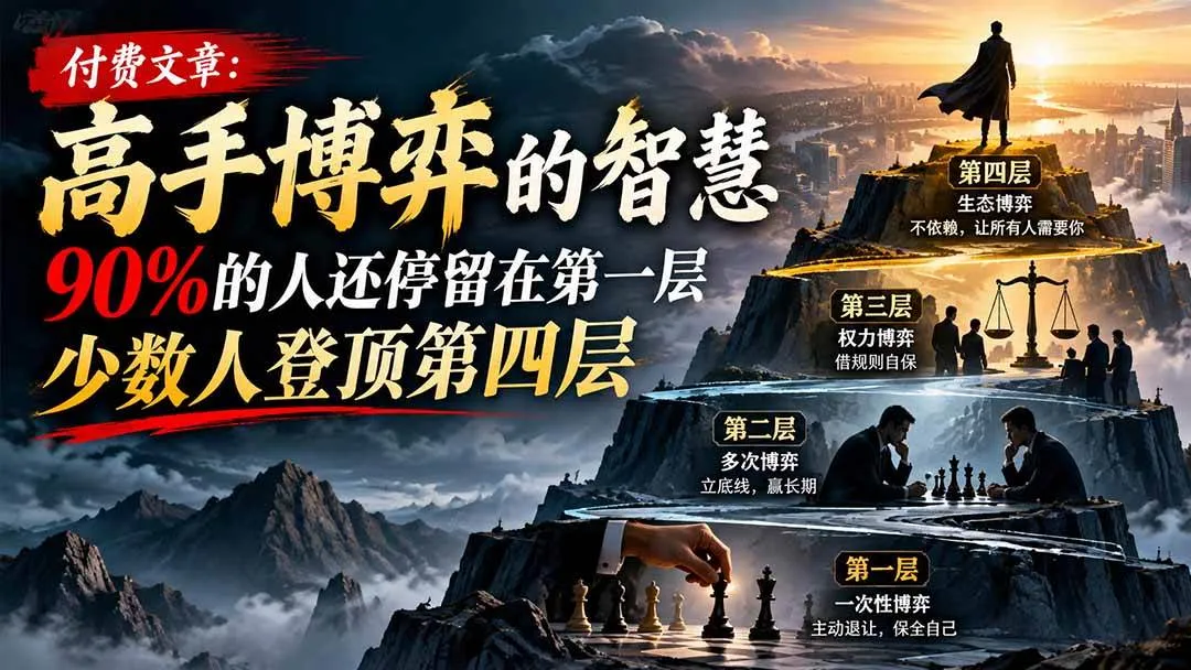 （20628期）【无水印】付费文章：高手博弈的智慧，90%的人还停留在第一层，少数人登顶第四层-706资源网