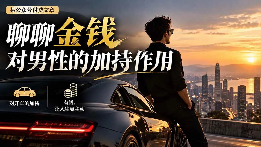 (20627期)【无水印】某公众号付费文章:聊聊金钱对男性的加持作用-706资源网