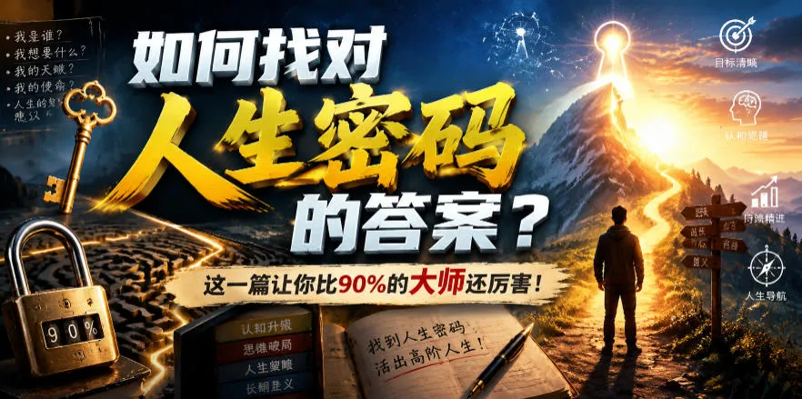 付费文章:如何找对人生密码的答案?这一篇让你比90%的大师还厉害!-706资源网
