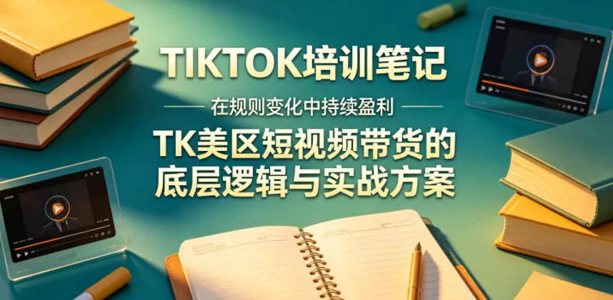 视界跨境TIKTOK4月17培训笔记，在规则变化中持续盈利，TK美区短视频带货的底层逻辑与实战方案【文档】-706资源网