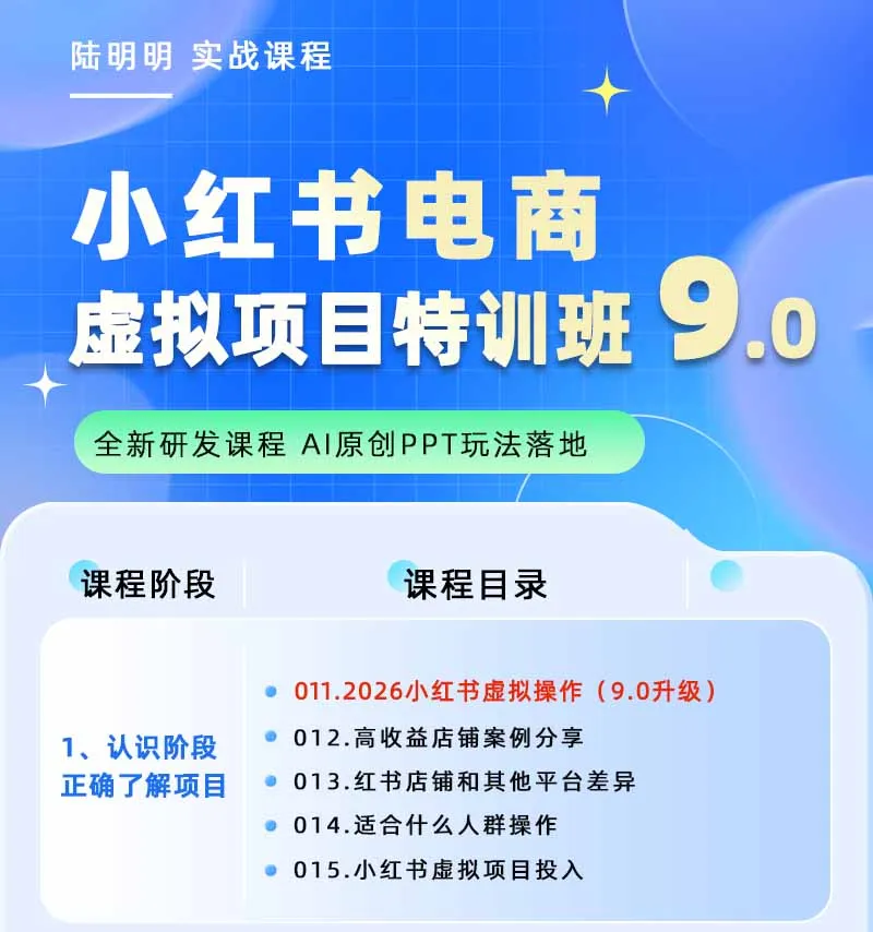 图片[1]-小红书虚拟项目特训班9.0，全面拥抱AI，批量产出原创PPT货源，单品/单店纯利润几万到几十W-706资源网