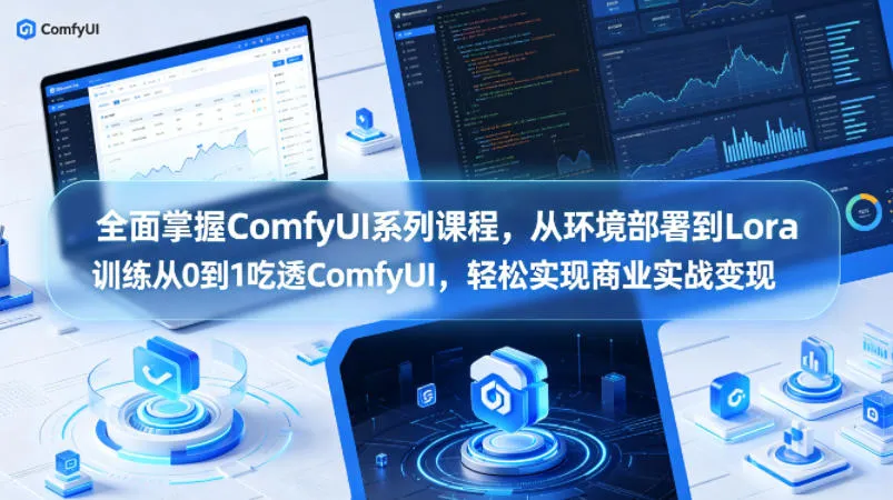 全面掌握ComfyUI系列课程，从环境部署到Lora训练从0到1吃透ComfyUI，轻松实现商业实战变现-706资源网