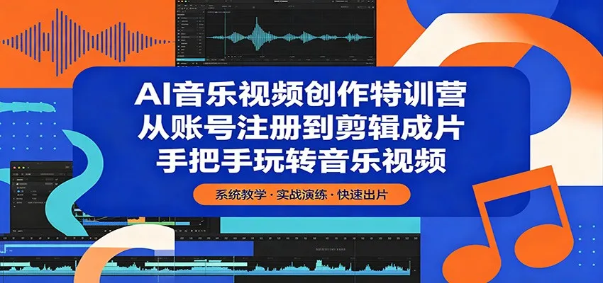AI音乐视频创作特训营:从账号注册到剪辑成片,手把手玩转音乐视频-706资源网