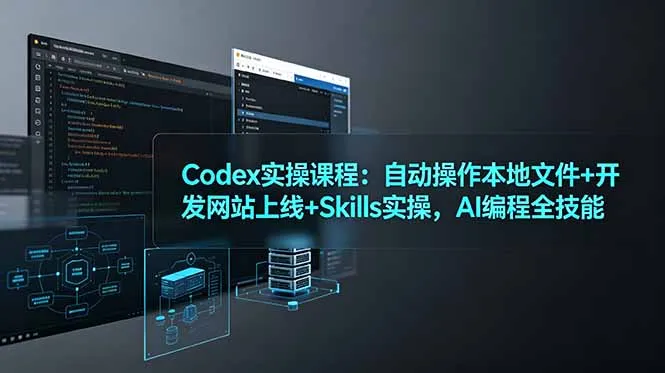 Codex实操课程：自动操作本地文件+开发网站上线+Skills实操，AI编程全技能-706资源网