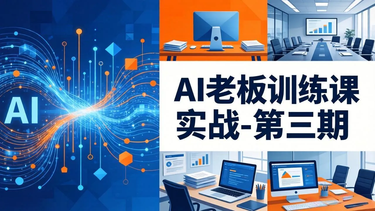 AI老板训练课实战-第三期：AI+内容应用落地教学，从0到1打通AI变现完整路径-706资源网