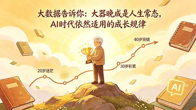 付费文章：大数据告诉你：大器晚成是人生常态，AI 时代依然适用的成长规律-706资源网