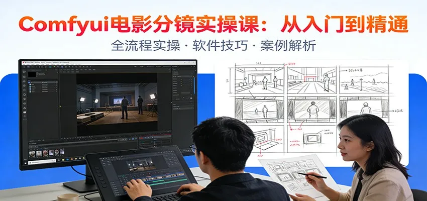 ComfyUI电影分镜实操课：分镜一致性，全流程AI视频制作，零基础也能做专业分镜-706资源网