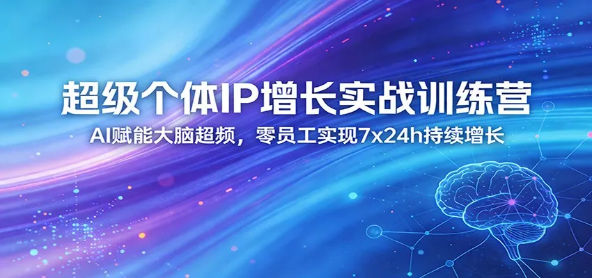 超级个体IP增长实战训练营：AI赋能大脑超频，零员工实现7x24h持续增长(更新)-706资源网