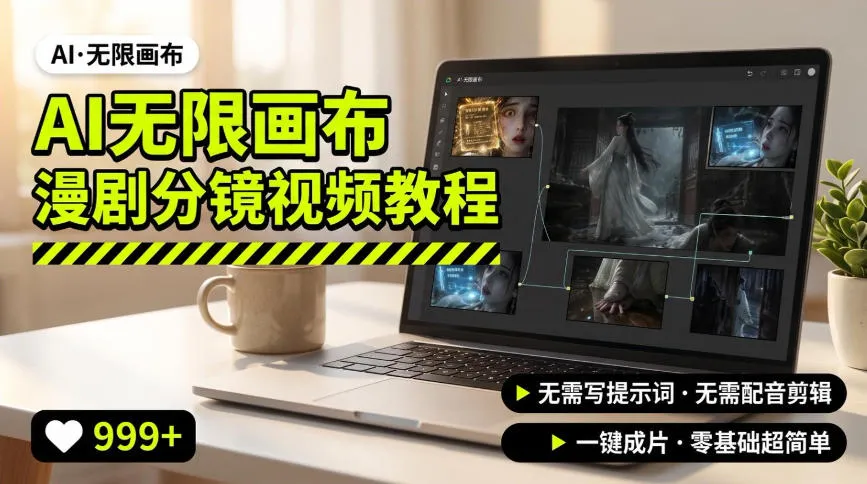 AI无限画布制作爆款漫剧分镜视频搭建教程,无需写脚本,无需制作音频,一键制作超简单-706资源网