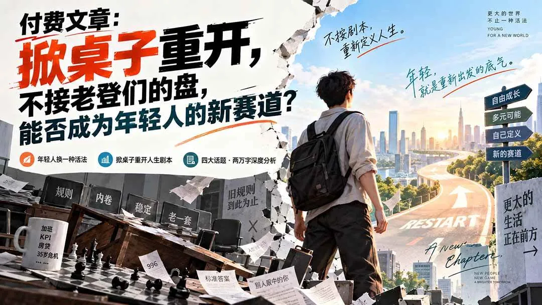(20557期)付费文章:掀桌子重开,不接老登们的盘,能否成为年轻人的新赛道?-706资源网